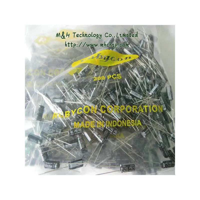 10uf 50v  Rubycon YXF Dia5*11mm Aluminium electrolytic Capacitor