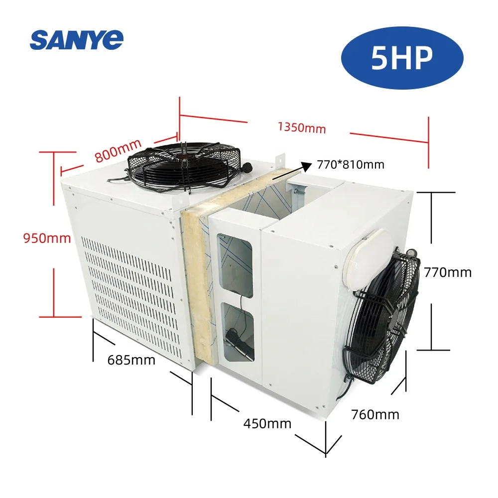 Factory 2hp 3hp 5hp  Air Cooled Compressor Condensing Unit for Cooling System refrigeration