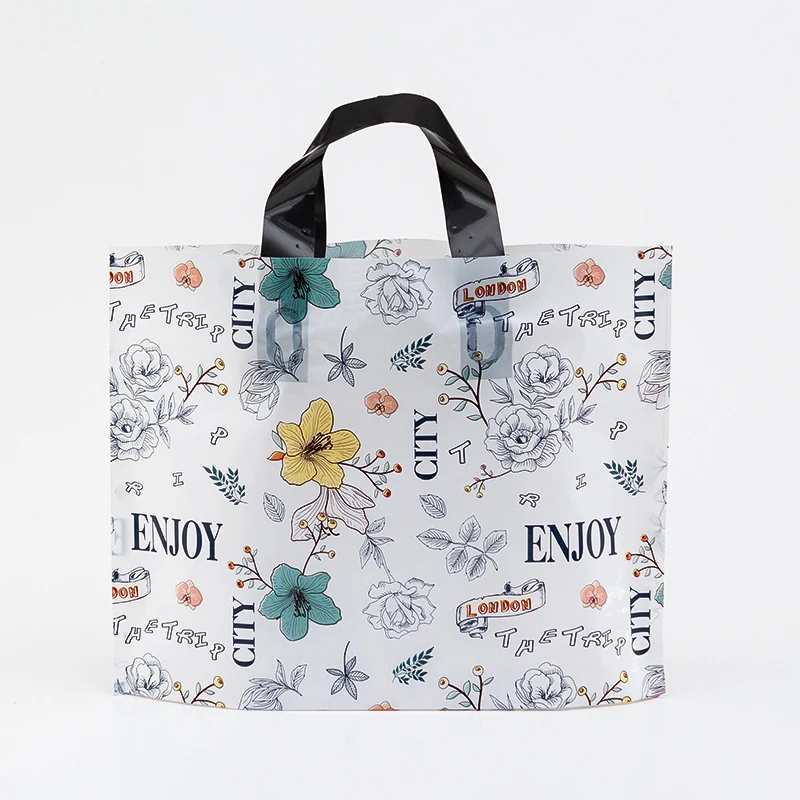 Индивидуальная печать логотипа полиэтиленовая пластиковая сумка-тоут для покупок