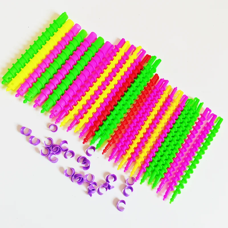 Hair salon perm hair tools screw bars multi-color cold ironing hot ironing set curling core hollow solid spiral bars