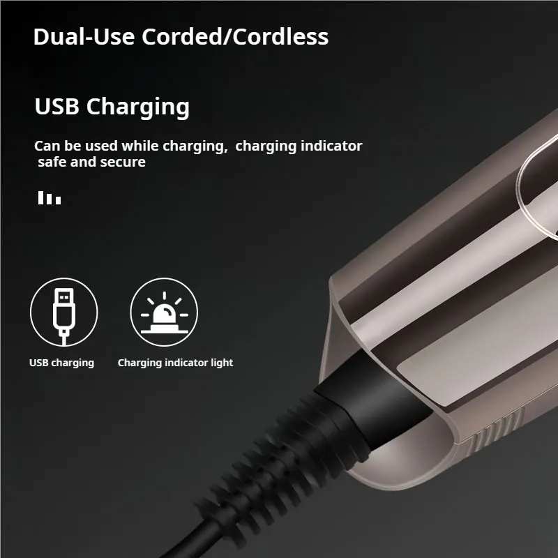 Electric Portable Cordless Hair Trimmer Personal and Salon Use Trimmer Men Barber Clippers With Large Battery