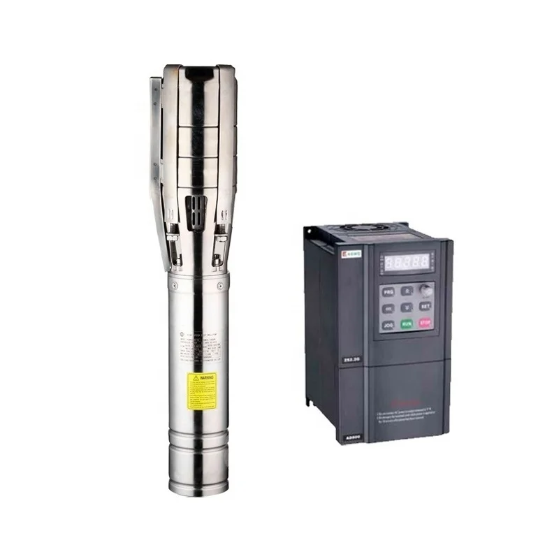 Submersible deep well solar panel powered dc water pump system