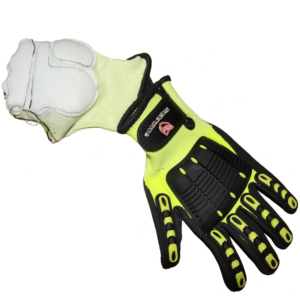 Seeway Hi-Vis Insulated Impact Gloves Anti Cut Gloves