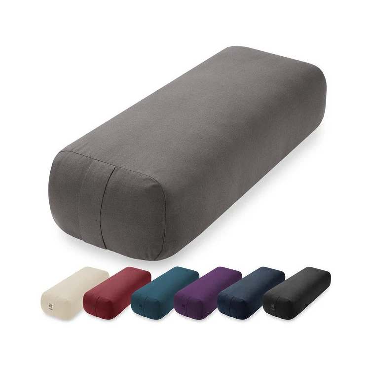 Pillow Yoga Bolster Rectangular Pillow Buckwheat Cotton Inside Mediation Cushions Yoga Bolster