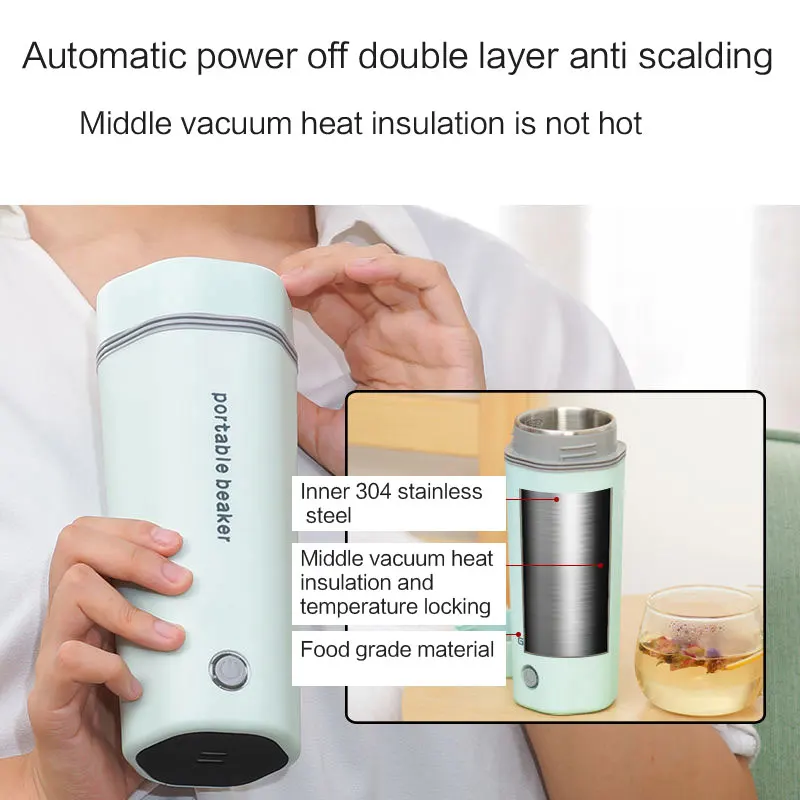 350ml Travel Portable Electric Kettle for Boiling Water - Travel Tea Kettle Automatic Shut off - Portable Water Boiler