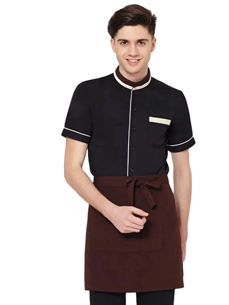 Hotel Waiter Uniform Long Sleeve Workwear Wrapping Cleaning Room Attendants Men Women Housekeeping Waiter Uniform Suit