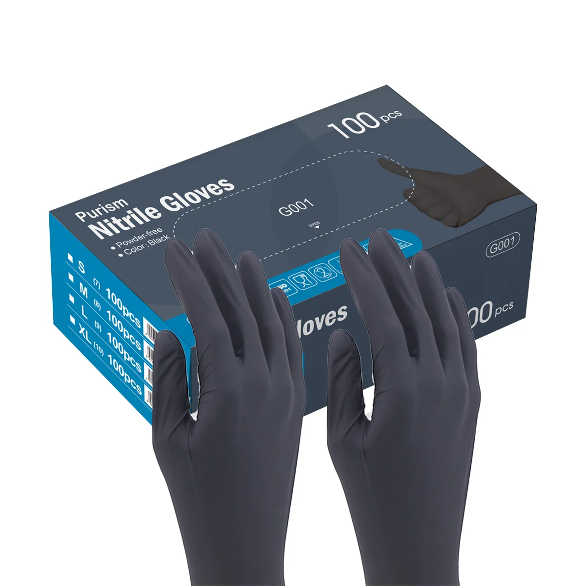Black nitrile gloves household EN374 workout glove Best Price