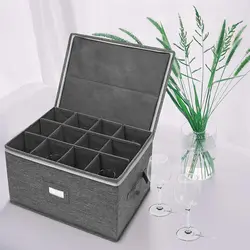 Foldable goblet storage box Glassware or crystal wine glass storage box