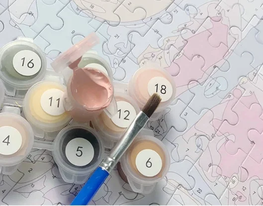 Canvas Printing Jigsaw Puzzle Oil Drawing For Kids LANDSCAPE  Paintings  Handpainted Gift Home Wall Art DIY Paint By Numbers