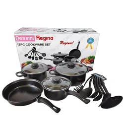 13Pcs Non-stick Coated Kitchen Cooking Tools Kitchenware Frying Pans Soup pot Frying Pan Cookware Sets