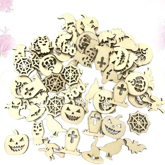 2022 Wooden Pumpkin Decoration Halloween Decorations Hanging Halloween Wooden Craft Products Para Halloween