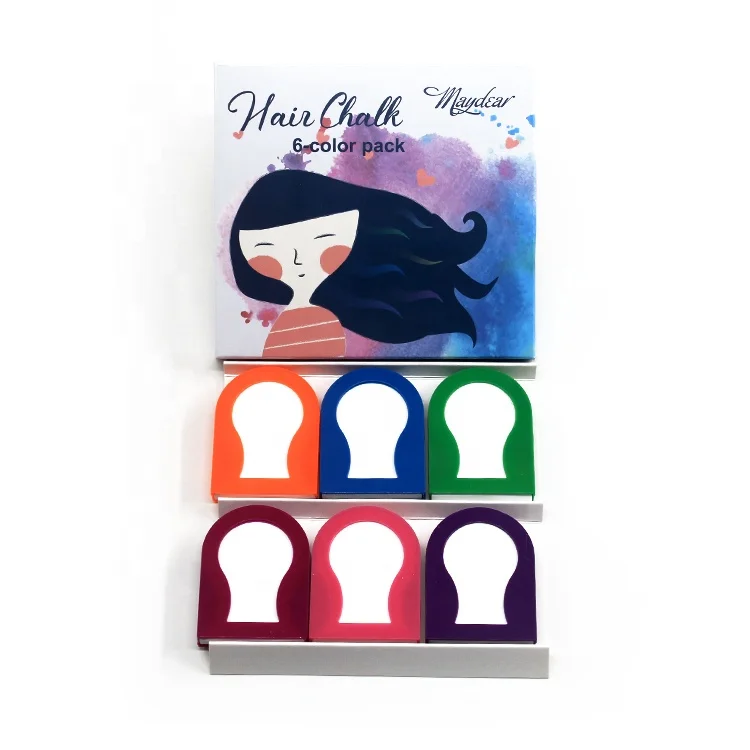 High Quality New Non-Toxic 24 Bright Colors Wholesale Temporary Washable Hair Chalk Combs for Girls Perfect Christmas Gift