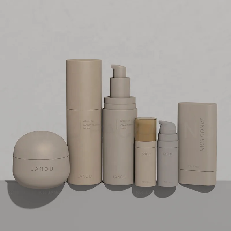 Biodegradable PMU calcium carbonate stone powder shell powder environmental protection face cream jar 30g 50g 100g skincare cosm