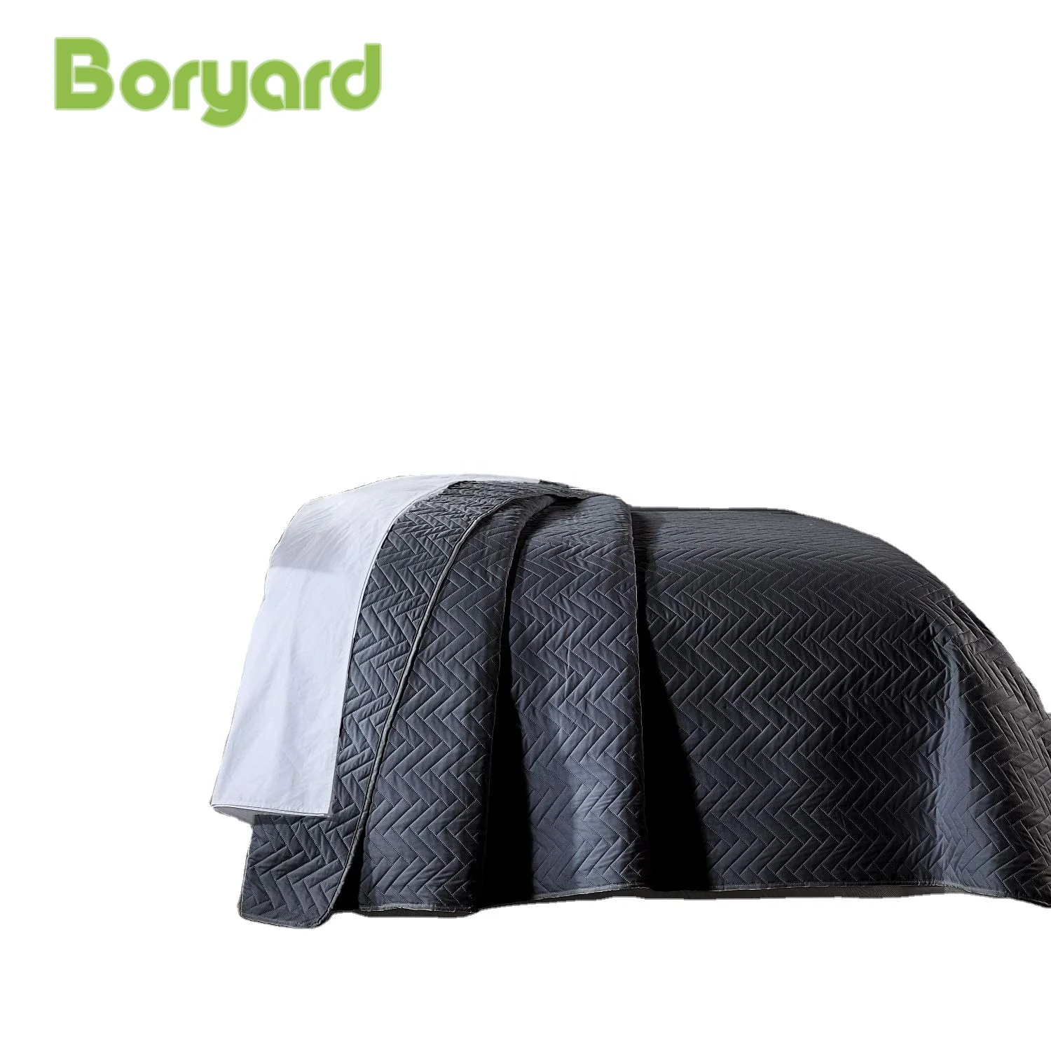 Комплект постельного белья BORYARD, Прямая поставка с завода, серый декоративный Комплект постельного белья Pujiang, покрывало королевского размера из 3 предметов