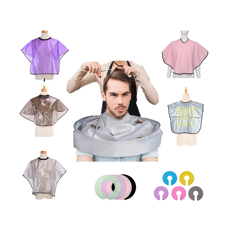 Wholesale Spots Salon Barber Cape Cloak Waterproof Silicone Hair Cutting Cape Umbrella hairdressing cutting Shampoo Capes