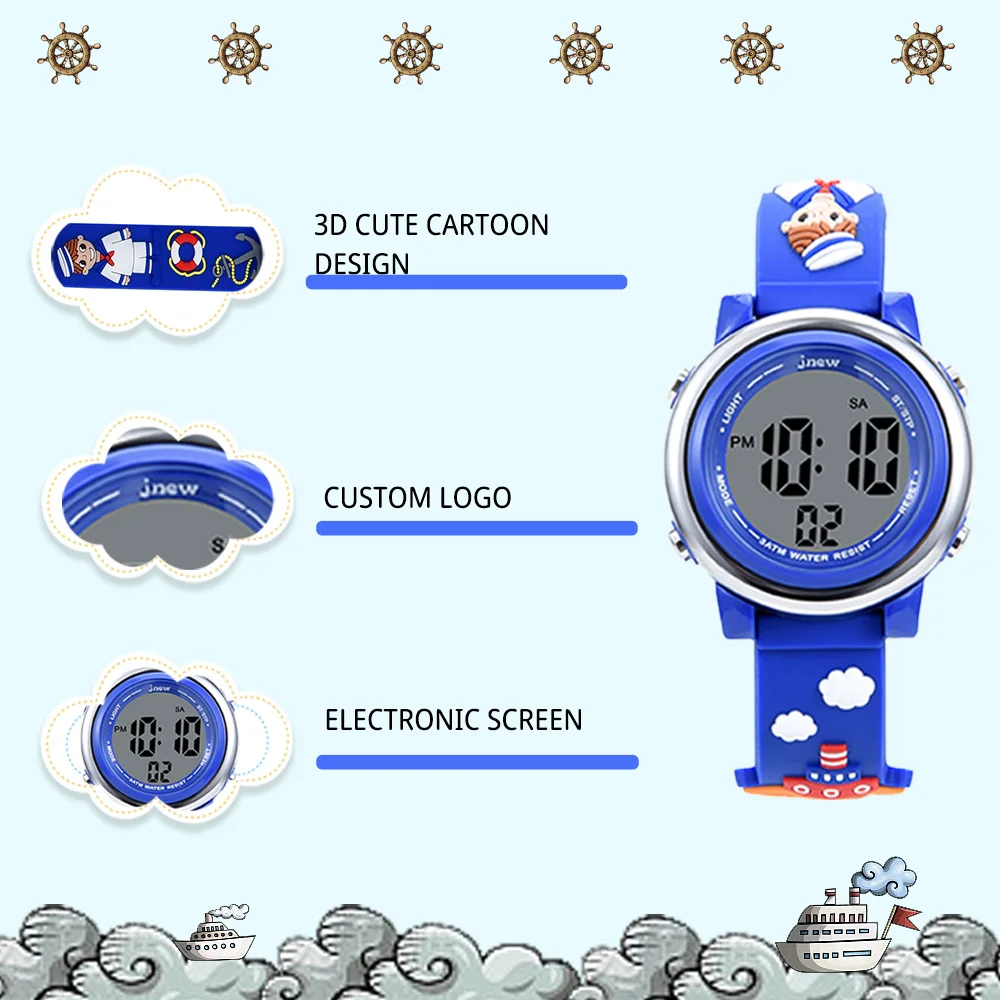 hot sale navigator waterproof kids digital watches with cartoon character custom Digital watch for kids