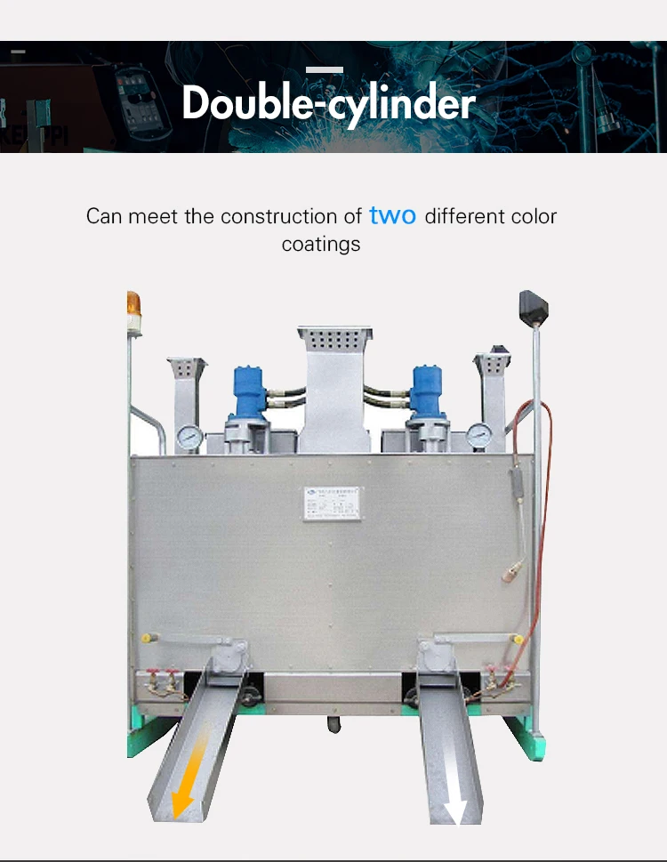 800kg Double Cylinder Hydraulic made in China Road Marking Machine With Boiler Thermoplastic Road Marking Machine Boiler