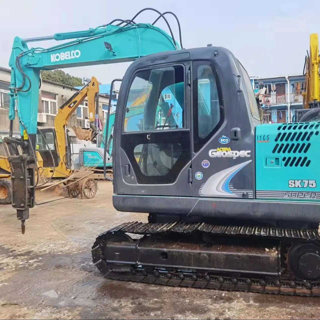 Original Kobelco Sk75 Good Quality Used Excavator,7t,7.5ton Small Excavator For Sale