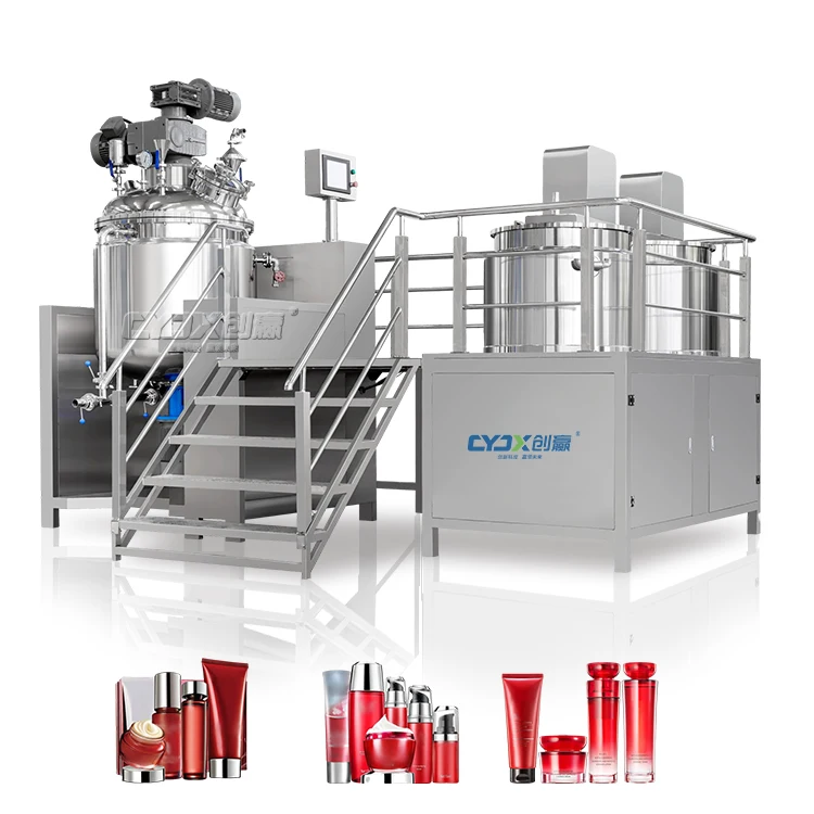 CYJX Hair Color Dye Cosmetic Cream Making Machine vacuum emulsifier mixer machine vacuum emulsifier homogenizing mixer