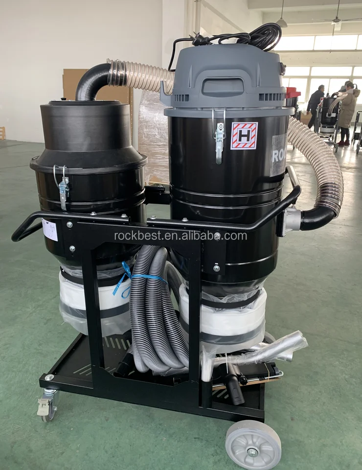 auto clean industrial vacuum cleaner with drop down plastic bag