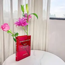 Книжная ваза для цветов декор комнаты художественный и культурный вкус декоративная акриловая