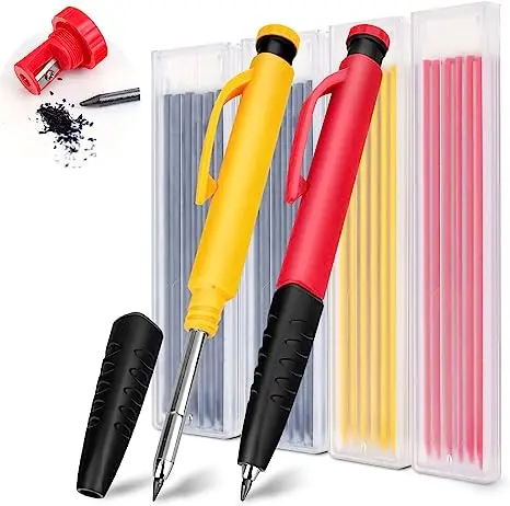 2023 New Design 2.8mm Mechanical Deep hole Marker  Carpentry Pencil with sharpener