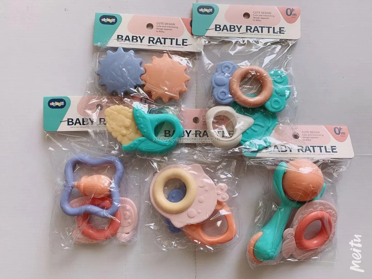 Rattle Toys for Baby Toys, Safe Toddler Newborn Toys for Early Education,Animal Shaker