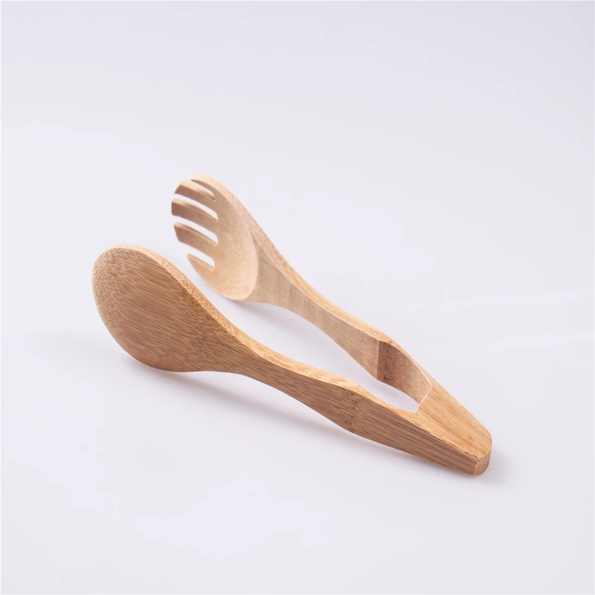 Simple Design Eco-friendly Kitchen Tools Food Serving Natural Bamboo Food Tongs Bread Clips