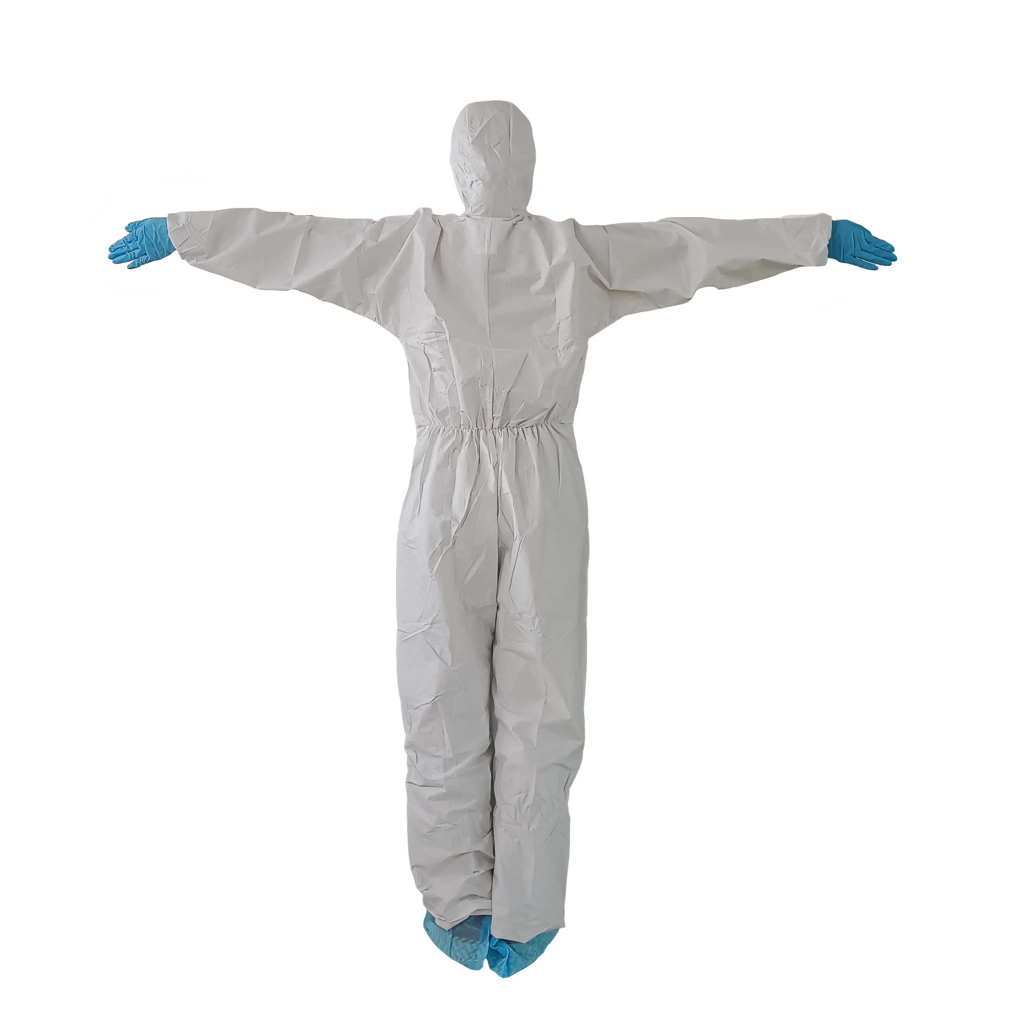 3Q Sanqi CE PPE TYPE 4/5/6 Microporous Breathable Non Woven Fabric Overall Chemical Protective Hazmat Safety Coverall With Hood