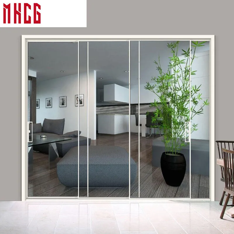 MHCG Customized thermal break aluminum doble glass hinged door triple glass argon filled swing door factory supplier of hinged