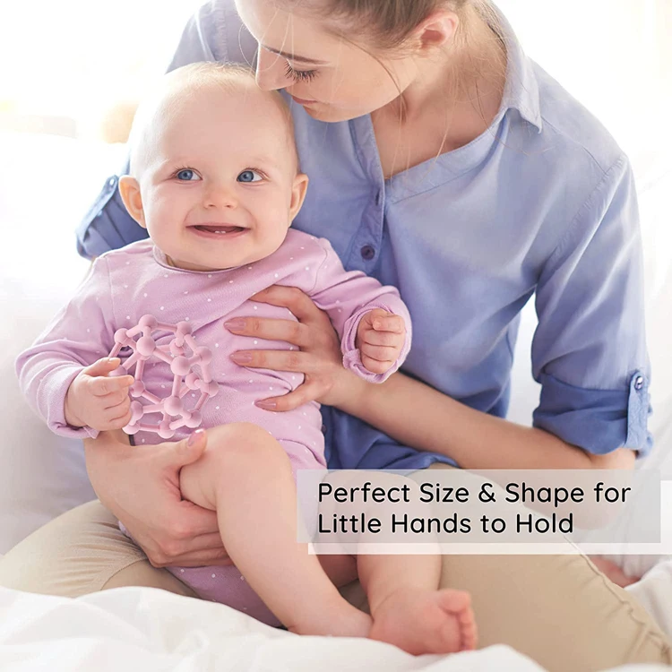 Food-Grade Silicone Baby Teether Textured Sensory Balls Teething Toy Non-Toxic Silicone Sensory Chew Toys