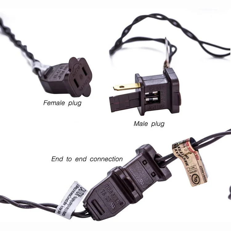 8.5FT Wooden Hollowed String Lights Outdoor Summer String Lights