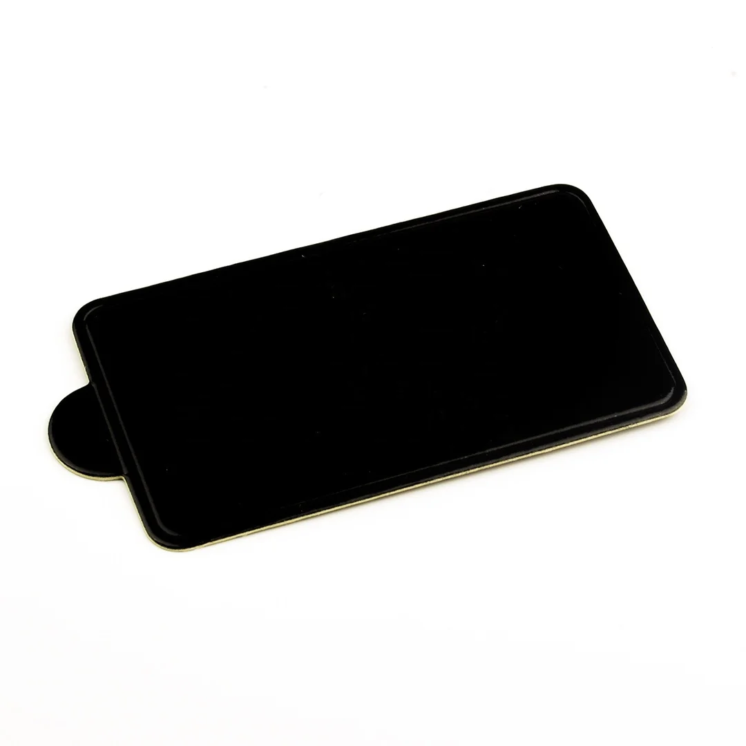 Sliver Gold Black Cake Chip Board Custom Rectangle Mini Cake Board  Wholesale