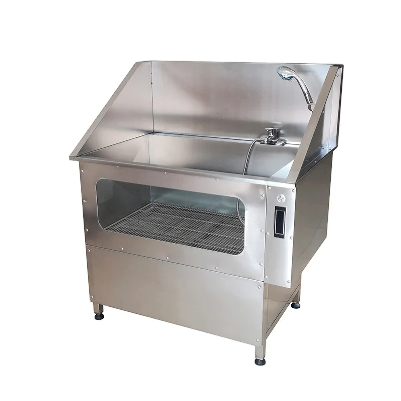 LIZE Pet Shop Hydrotherapy Bathtub with Professional Spa 304 Stainless Steel Dog Grooming Tubs Wash Sink