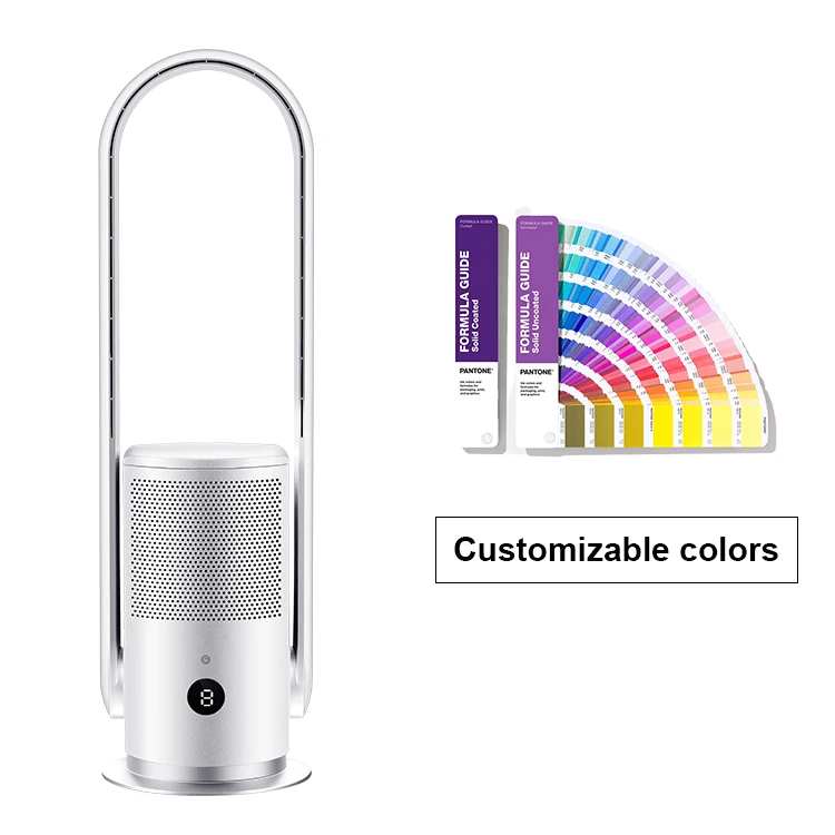 Factory Wholesale ABS Air Purifier Bladeless Fan 9 Speed Timer Tuya Control Household Tower Fan