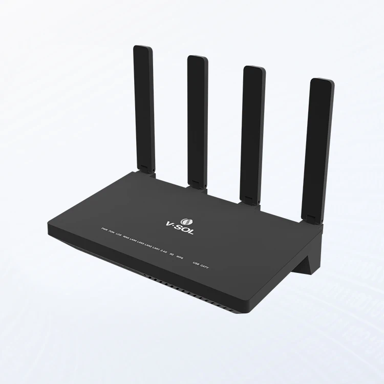 VSOL V2804AX15T 1XPON+4GE+1USB3.0+CATV+WiFi6 HGU ONT AX1500  router Dual Mode tray-mounted Fiber Structure