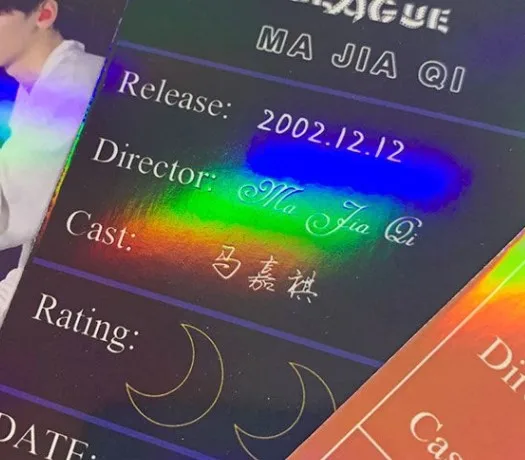 Paper crafts with holographic collection postercard