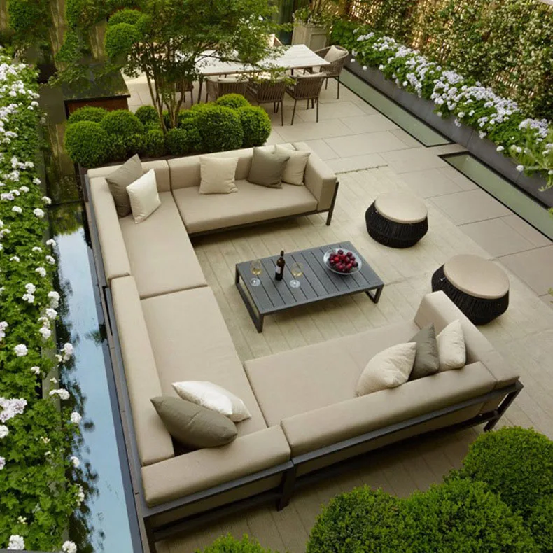 Nordic Outdoor Sofa Tea Selection Court Best Garden Living Room Outside Booth Terrace Aluminum Furniture