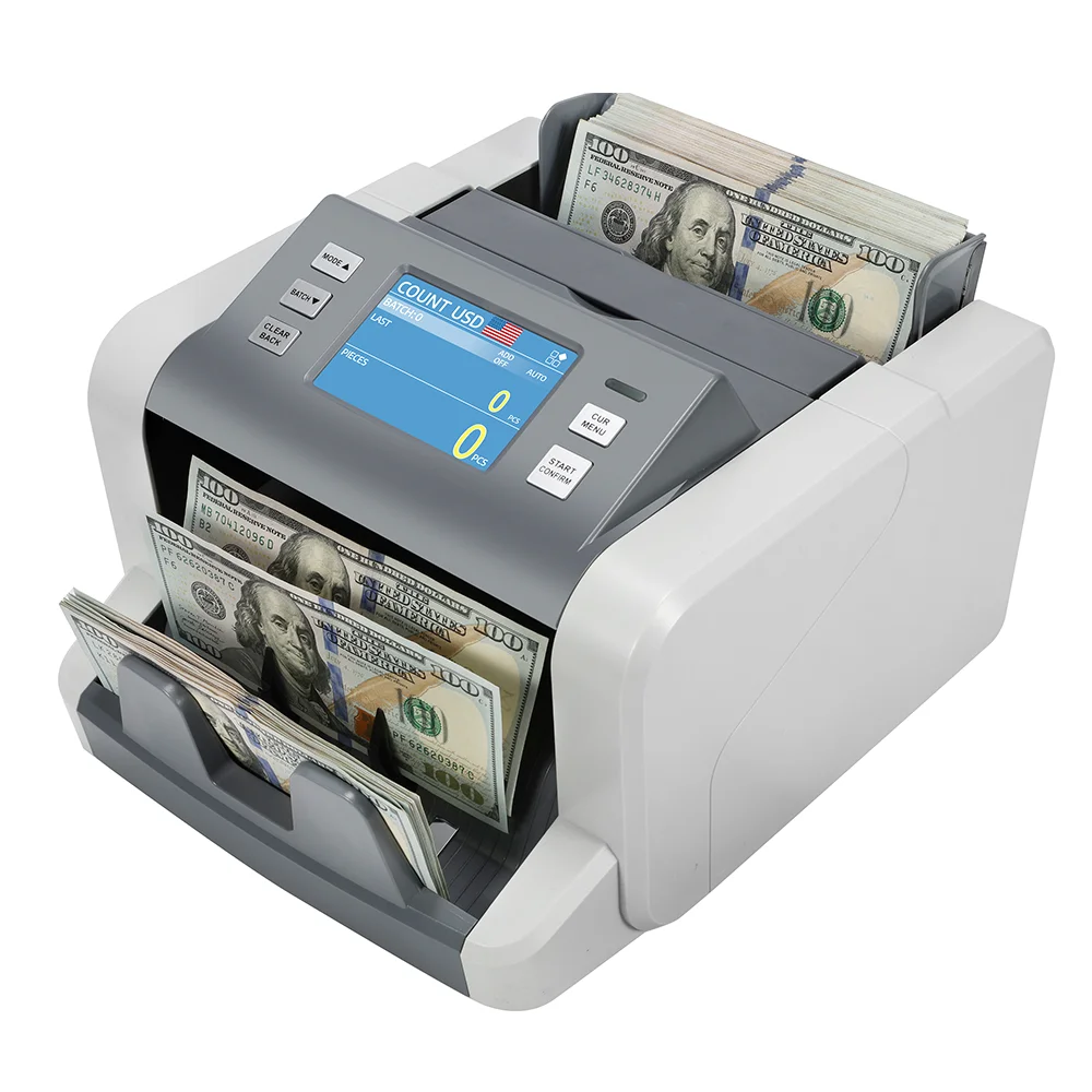 P80 single CIS touch screen bill cash banknote counter detector money counting machine for multi currency Money Bills Counter