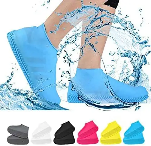 Silicone Waterproof Shoe Covers Non-Slip Washable Rain And Reusable For Rainy and Snowy Outdoors Unisex