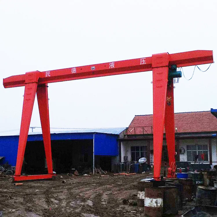 Top running easy operation workshop electric traveling 7t gantry crane price with end carrier
