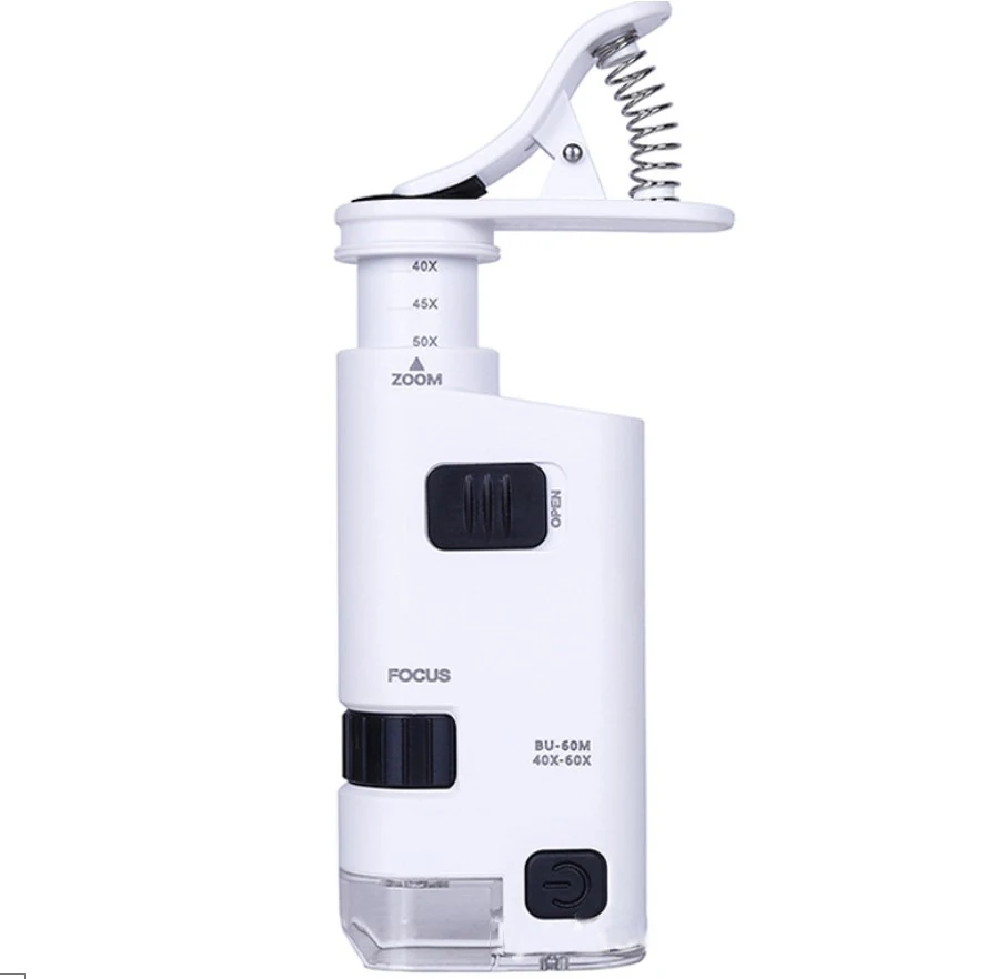 NO.BU-60M  40X-60X Zoom LED Pocket Microscope for Phone