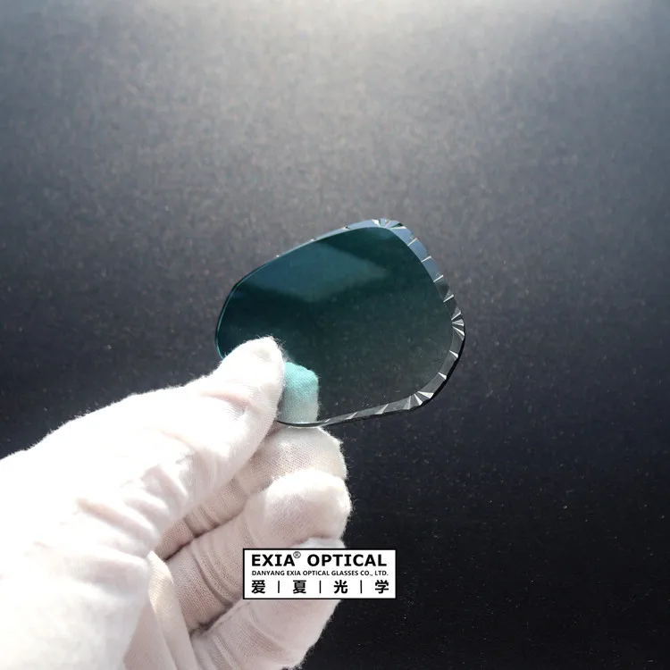 EXIA NY28ACUT9 Gradient Green Color Sunglasses Lenses Big Size Rimless Cutting Groove