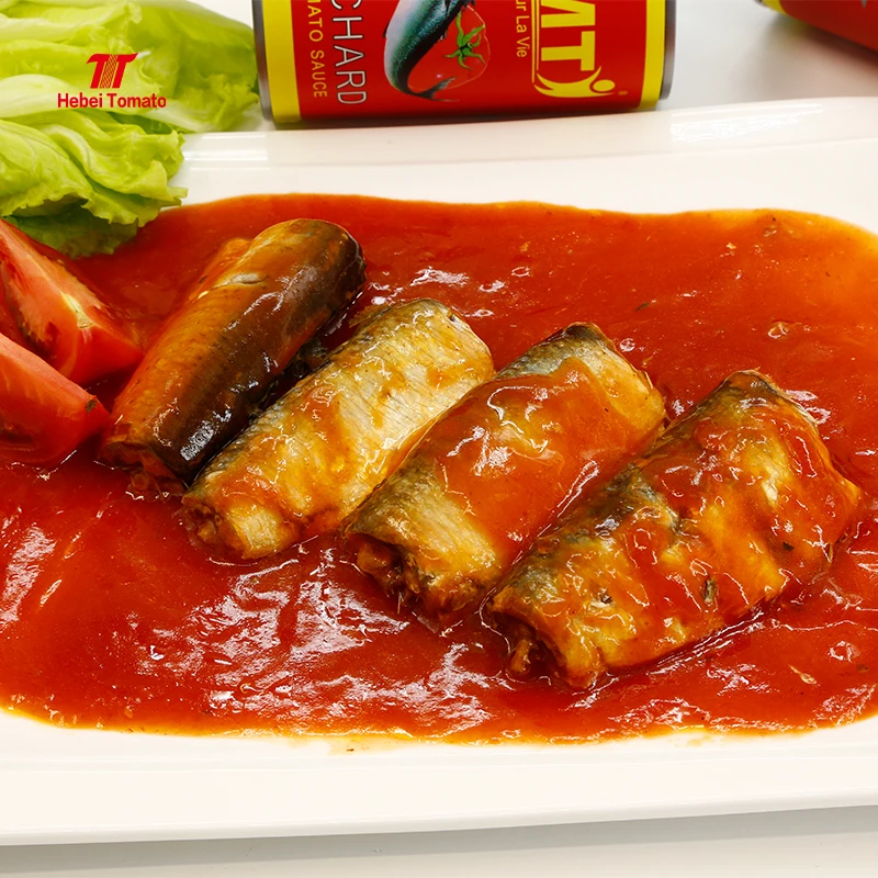 Tomato Sauce Flavor Double Cleaning Fresh Delicious Natural Canned Mackerel from factory