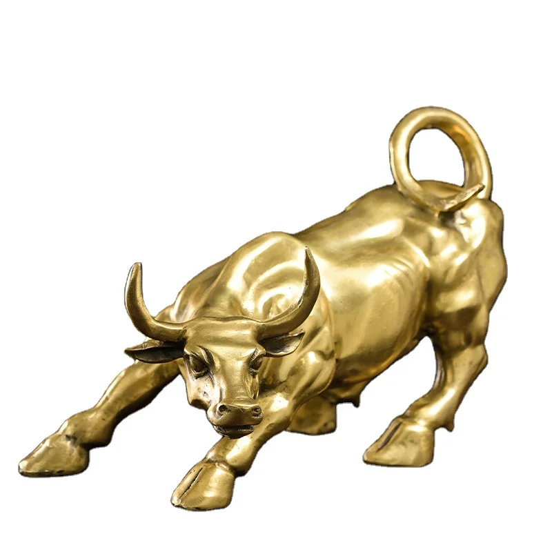 Copper ox decoration zodiac ox home craft decoration desk room living room fortune Wall Street ox