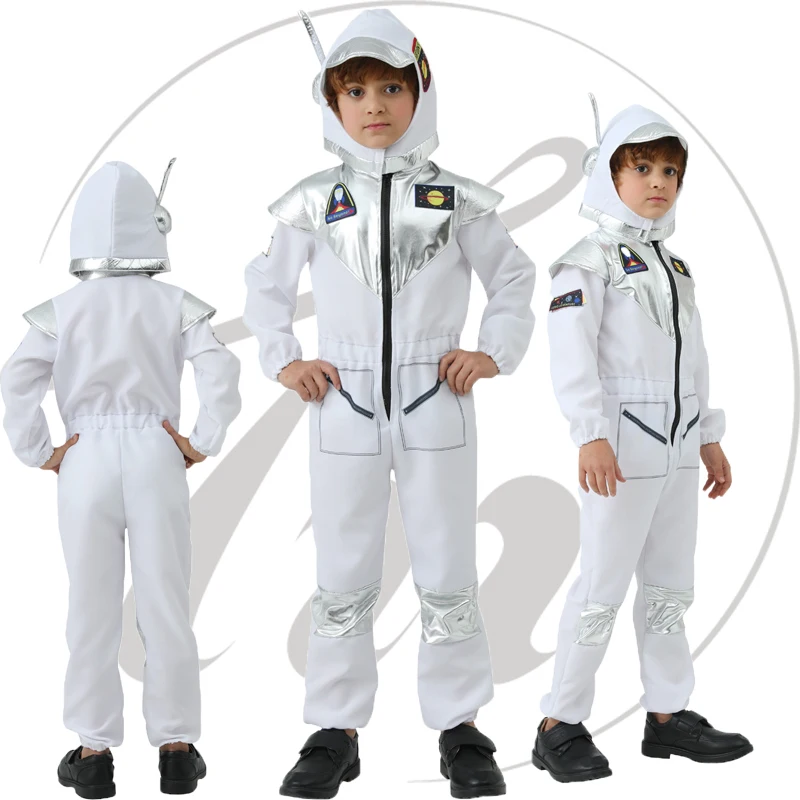 Halloween Children Perform For Holiday Party Astronaut Spacesuits As Costumes