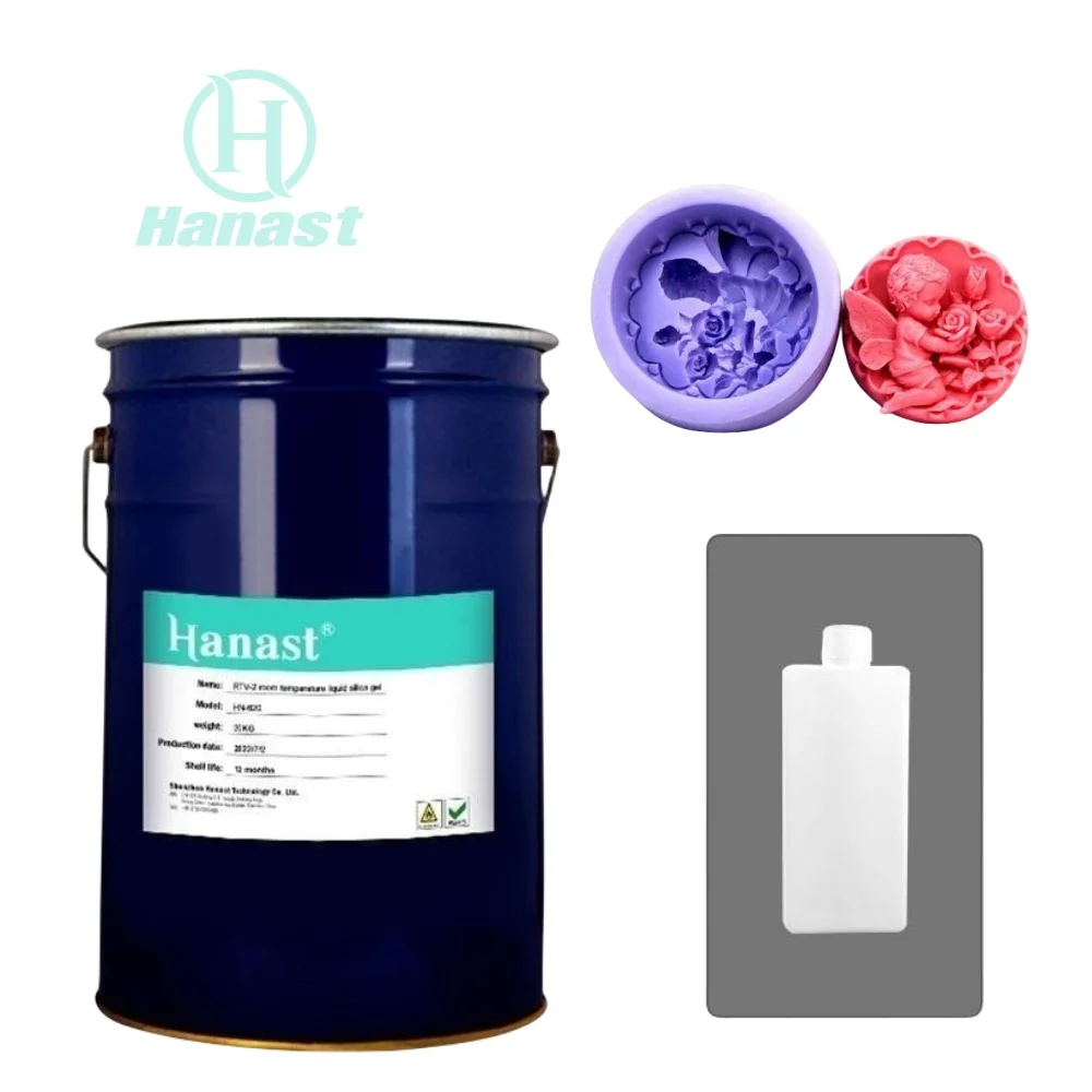 2024 Hot Sale Low Shrinkage Mold Candle Wall Tiles Concrete Artificial Stone Plaster Tin Cure Rtv-2 Liquid Mold Silicone Rubber