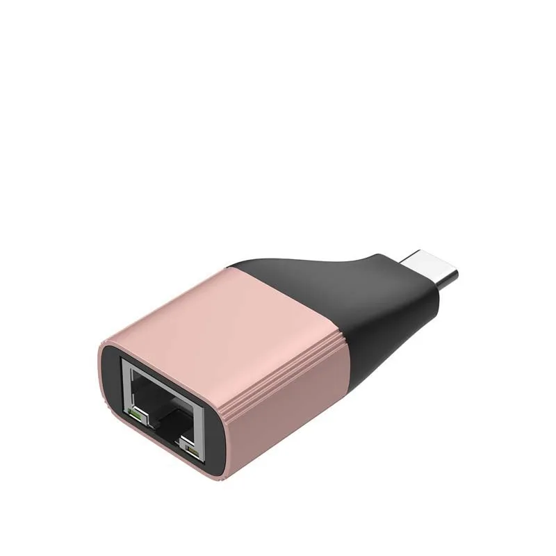 Type C to RJ45 Megabit Network Hub Converter Lan Ethernet Adapter USB C to Ethernet Adapter