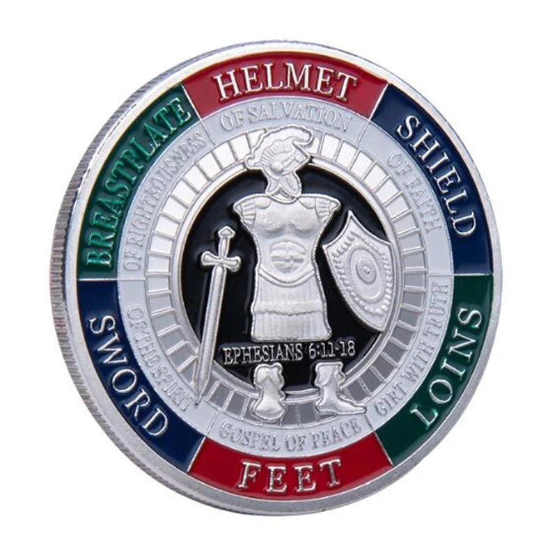 
Gold Silver Plated Masonic Knights Templar Black Cross Souvenir Commemorative Coin 