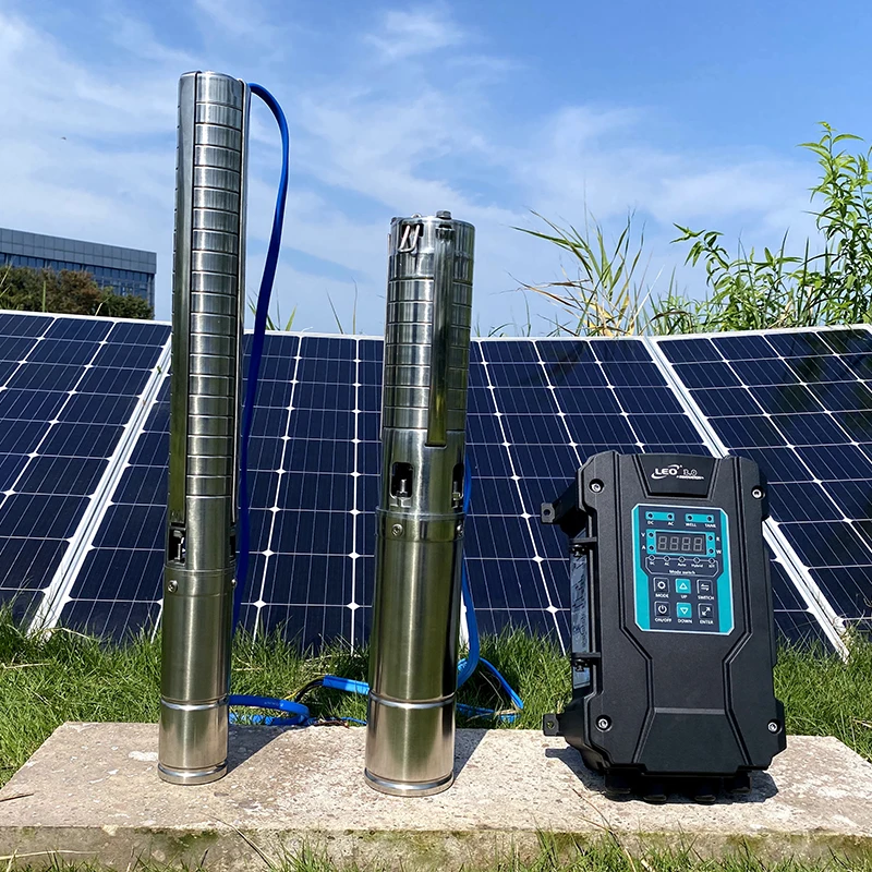 High efficiency PMSM brush less motor 500W MPPT DC Solar Pump with ss Impeller